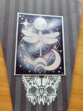 💀NEW💀 Hand Crafted Iridescent Dragonfly Moon Magnet